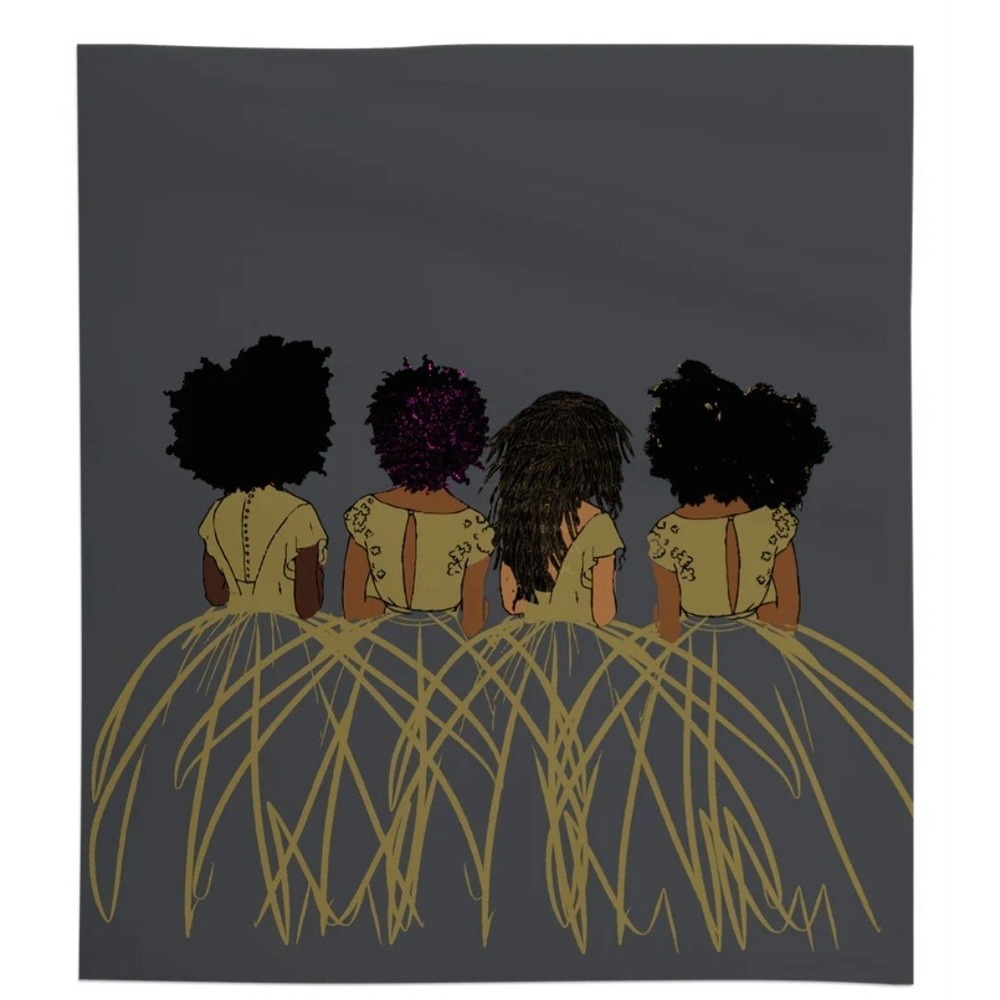 Grey Queen Size Pardon My Fro Duvet Cover